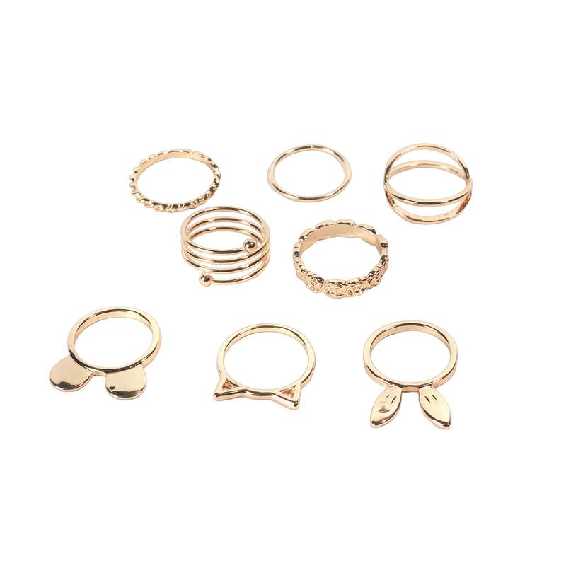 انگشتر زنانه مدل ساده کد 113002428 مجموعه 8 عددی انگشتر زنانه مدل ساده کد 113002428 مجموعه 8 عددی