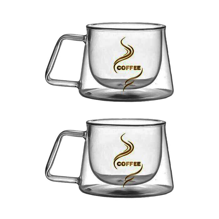 فنجان مدل دوجداره کد 151 بسته 2 عددی