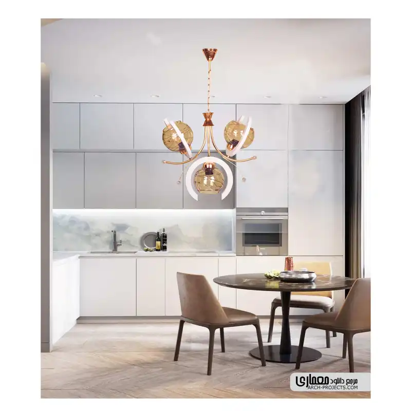 لوستر 3 شعله سهیل مدل آکو