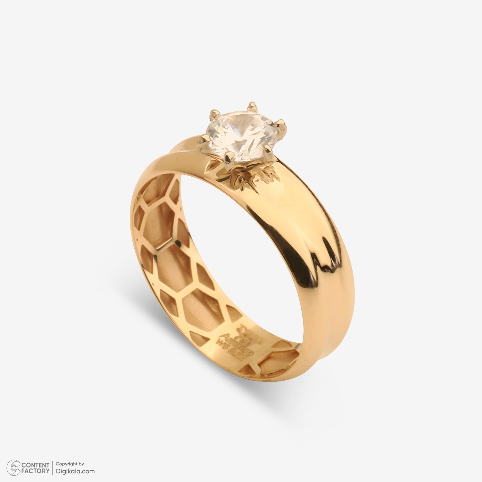 انگشتر طلا 18 عیار زنانه گلدم مدل R347020 سایز 56 -  - 6