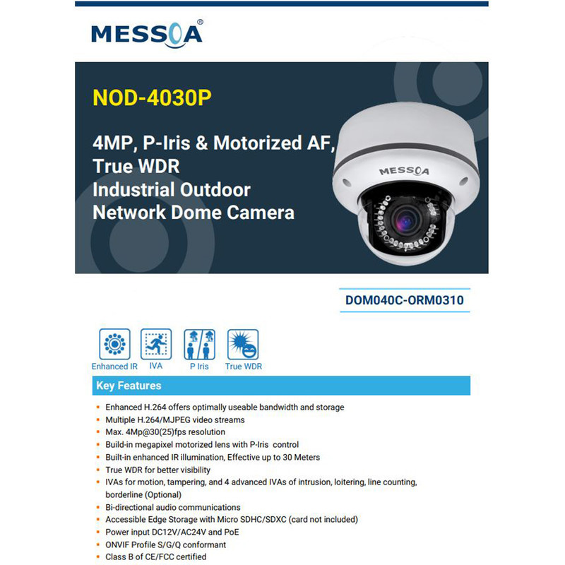 دوربین مداربسته تحت شبکه مسوآ مدل NOD 4030 1