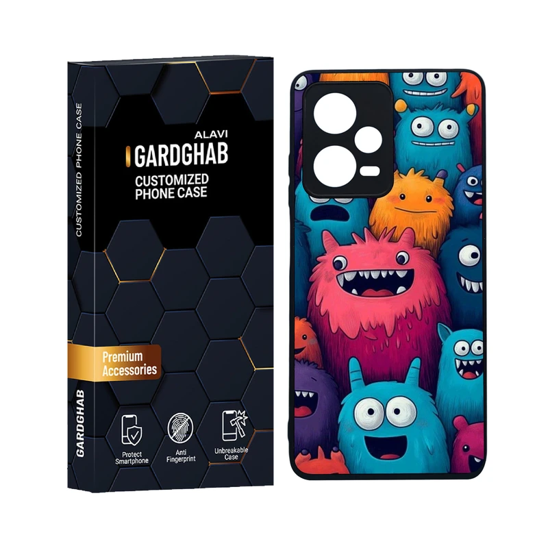 کاور گارد قاب علوی مدل دورژله ای کارتنی و انیمه مناسب برای گوشی موبایل شیائومی Redmi Note 12 Pro 5G