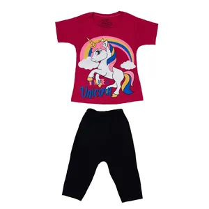 ست تی شرت و شلوارک دخترانه مدل Z86