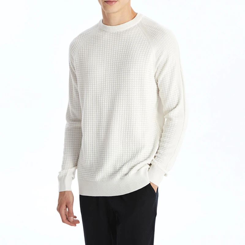 پلیور یقه گرد مردانه ال سی وایکیکی مدل W40736Z8