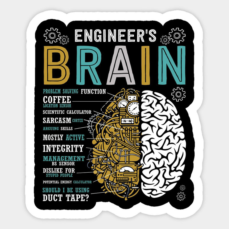 استیکر لپ تاپ و موبایل گوفی طرح مغز انسان مدل Brain 1 