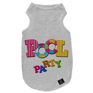 لباس سگ و گربه 27 طرح Pool Party کد MH792 سایز XL