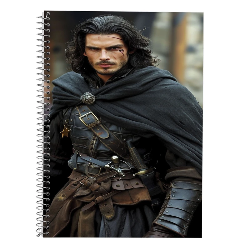 دفتر زبان 50 برگ مدوپد مدل دو خط طرح بازی تاج و تخت GOT کد DF14346