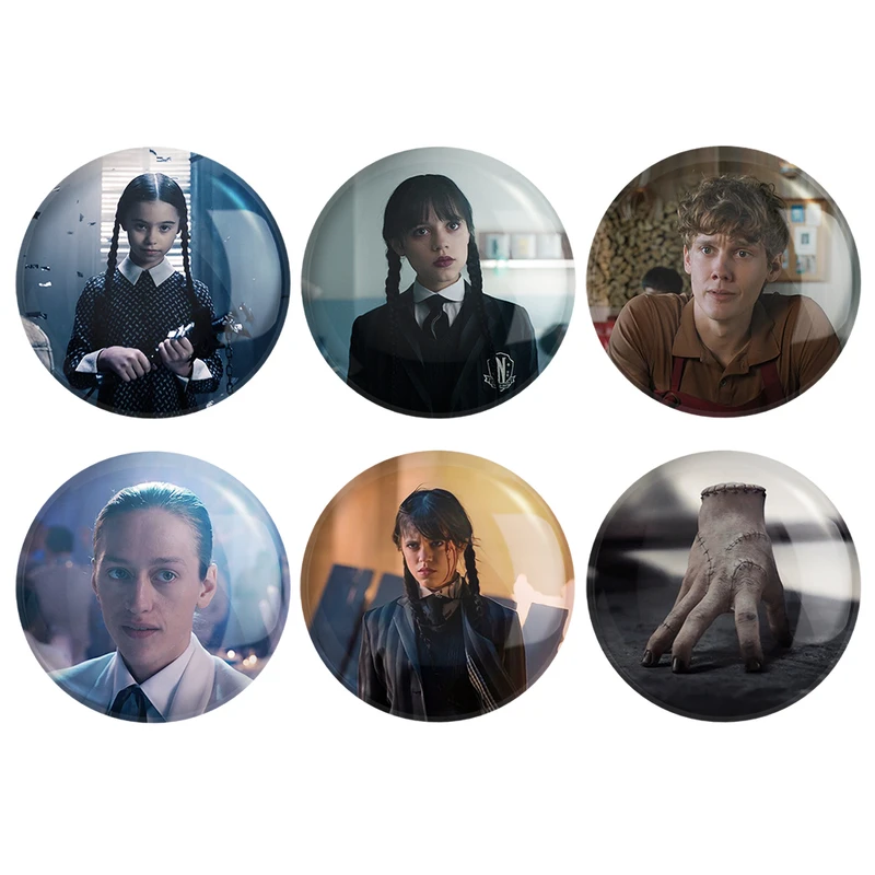 مگنت خندالو طرح سریال ونزدی Wednesday کد 1607A مجموعه 6 عددی