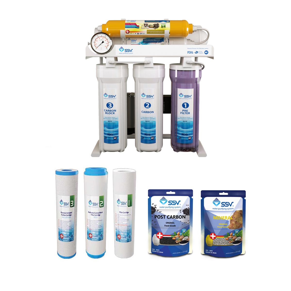 دستگاه تصفیه کننده آب اس اس وی مدل maxtec X600 به همراه فیلتر مجموعه 3 عددی و شارژر یدک مجموعه 2 عددی