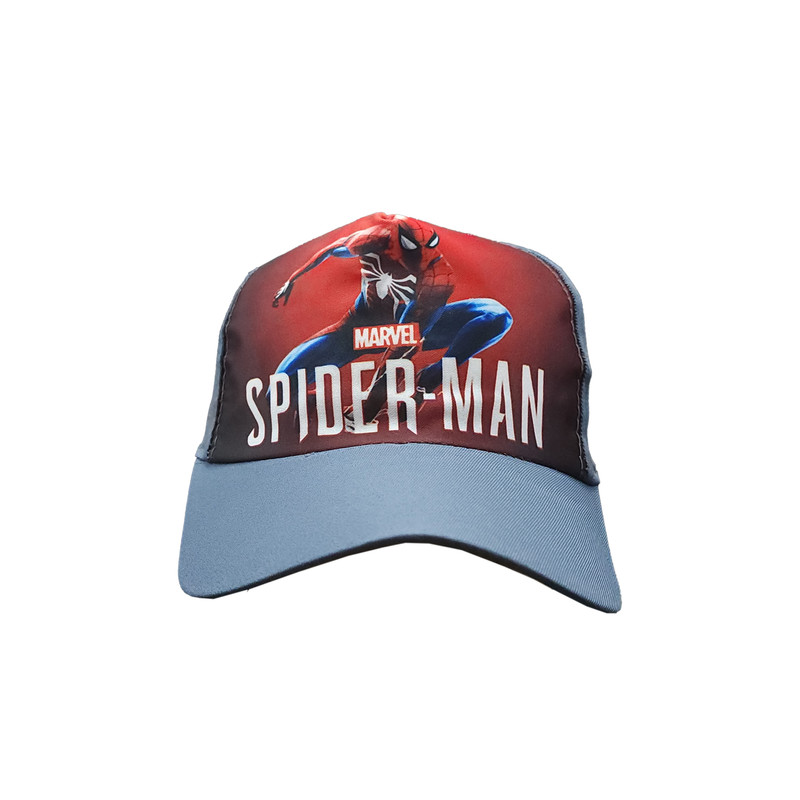 کلاه کپ پسرانه طرح مرد عنکبوتی رنگ طوسی