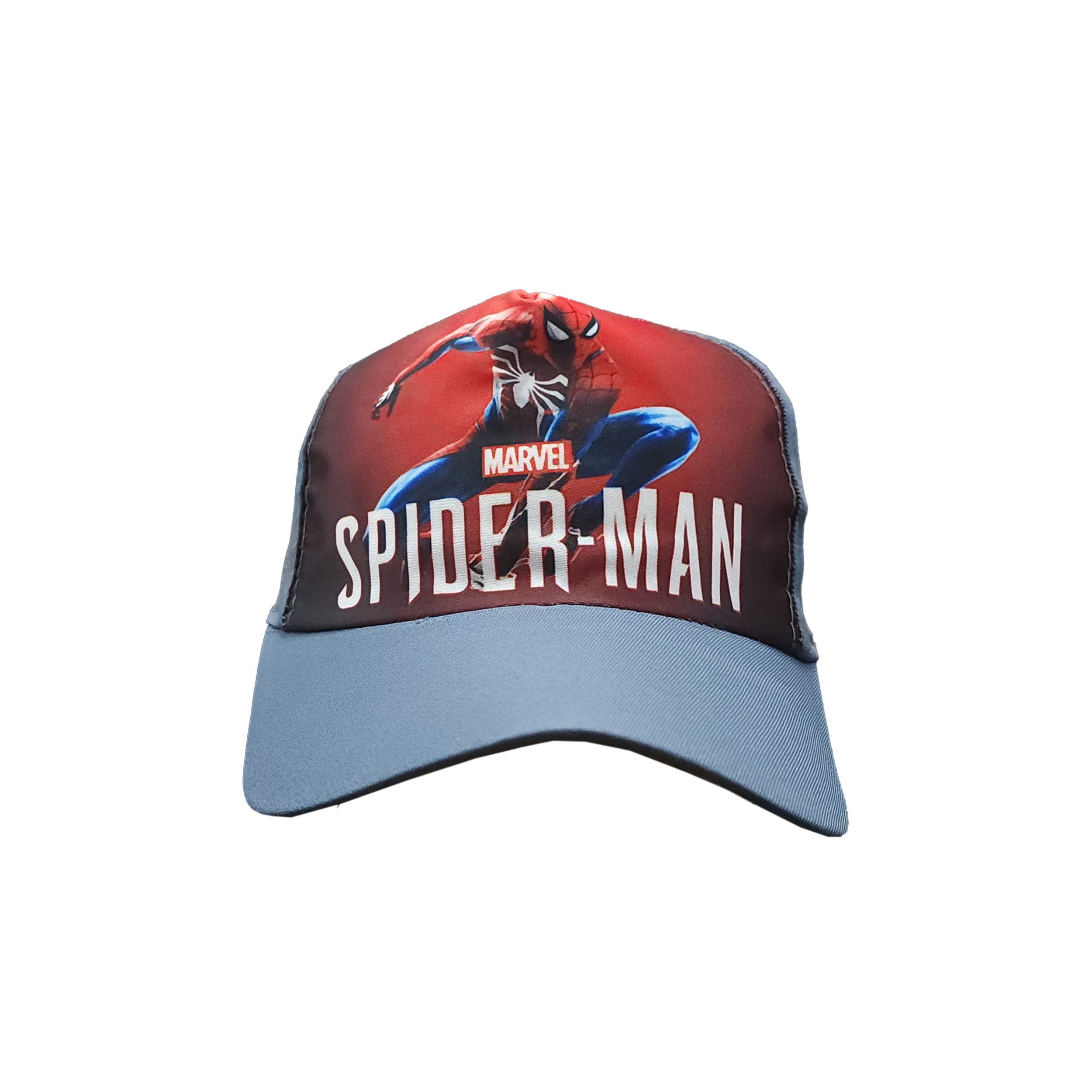 کلاه کپ پسرانه طرح مرد عنکبوتی رنگ طوسی