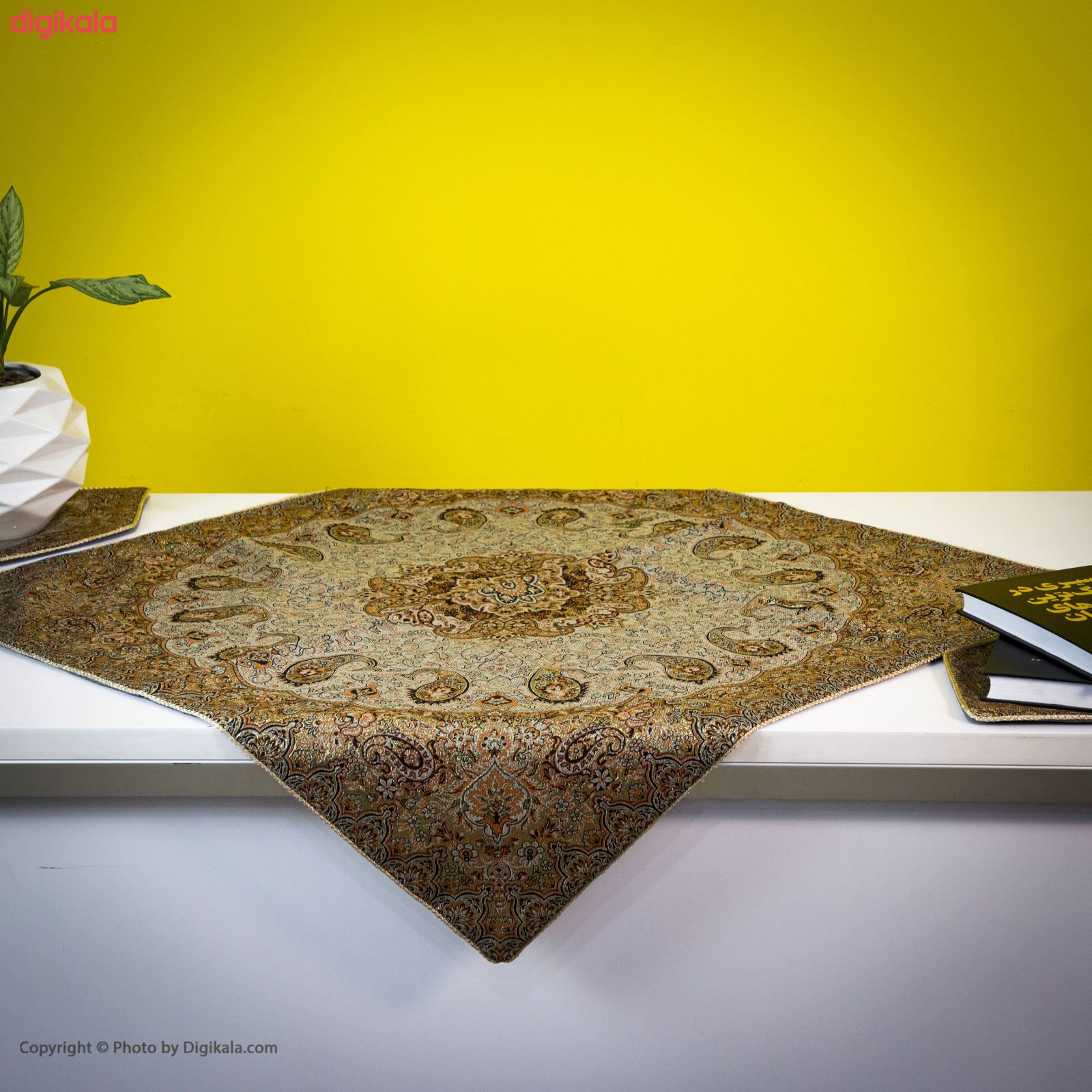 ست 4 تکه رومیزی ترمه مدل نسترن کد KR4-4