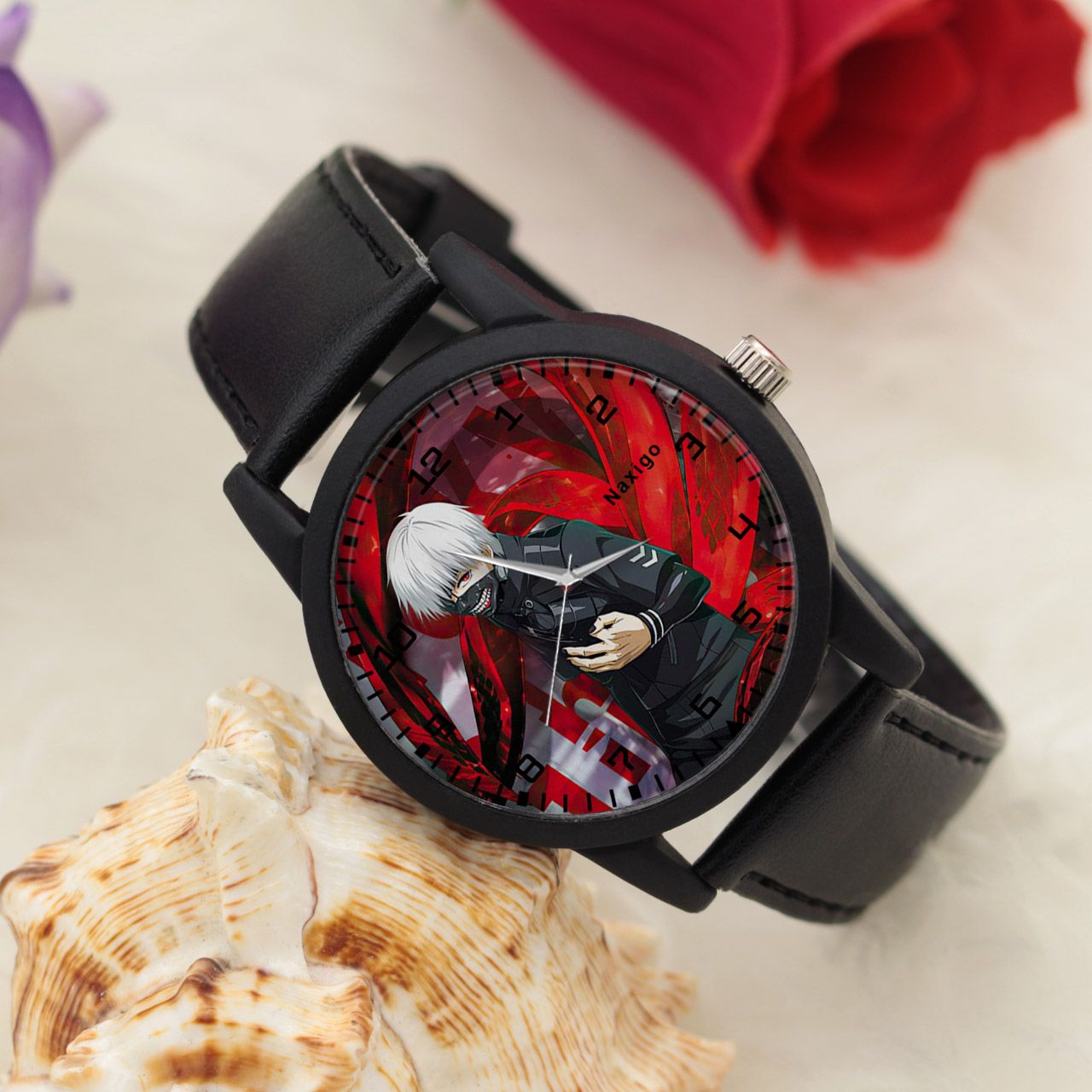 ساعت مچی عقربه ای ناکسیگو مدل انیمه Tokyo Ghoul کد LF6808 -  - 3