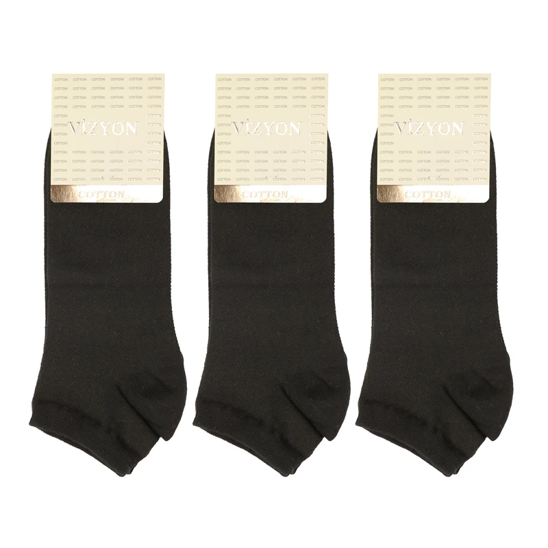 جوراب ساق کوتاه مردانه ویزیون کد VMT301.Z1 بسته 3 عددی