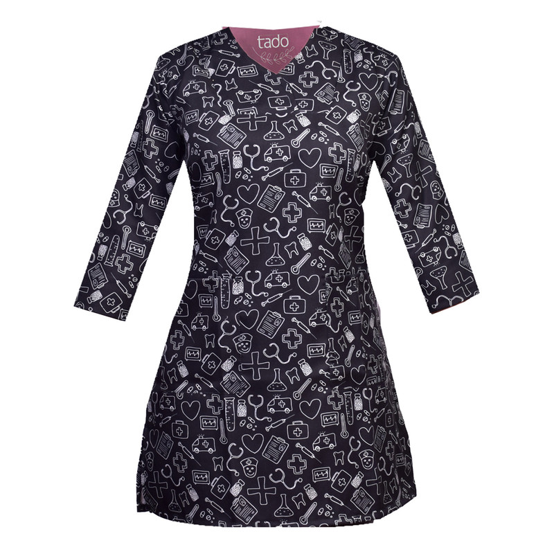 ست کلاه و روپوش پزشکی زنانه تادو مدل RO1909