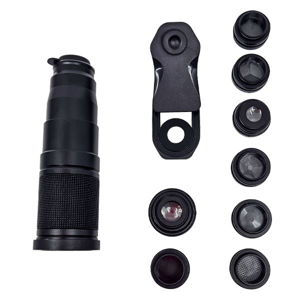 لنز کلیپسی موبایل گرین لاین مدل 22X TELEPHOTO 9 IN1 LENS KIT مجموعه 9عددی