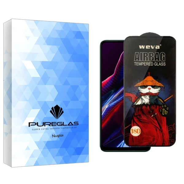 محافظ صفحه نمایش پیور گلس مدل NuGlas Airbag مناسب برای گوشی موبایل شیائومی Poco X5 5G