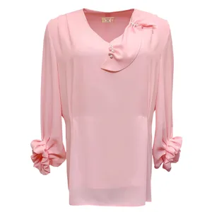 بلوز زنانه سان‌مد کد SM20.2_KRH مدل دو لایه رنگ صورتی