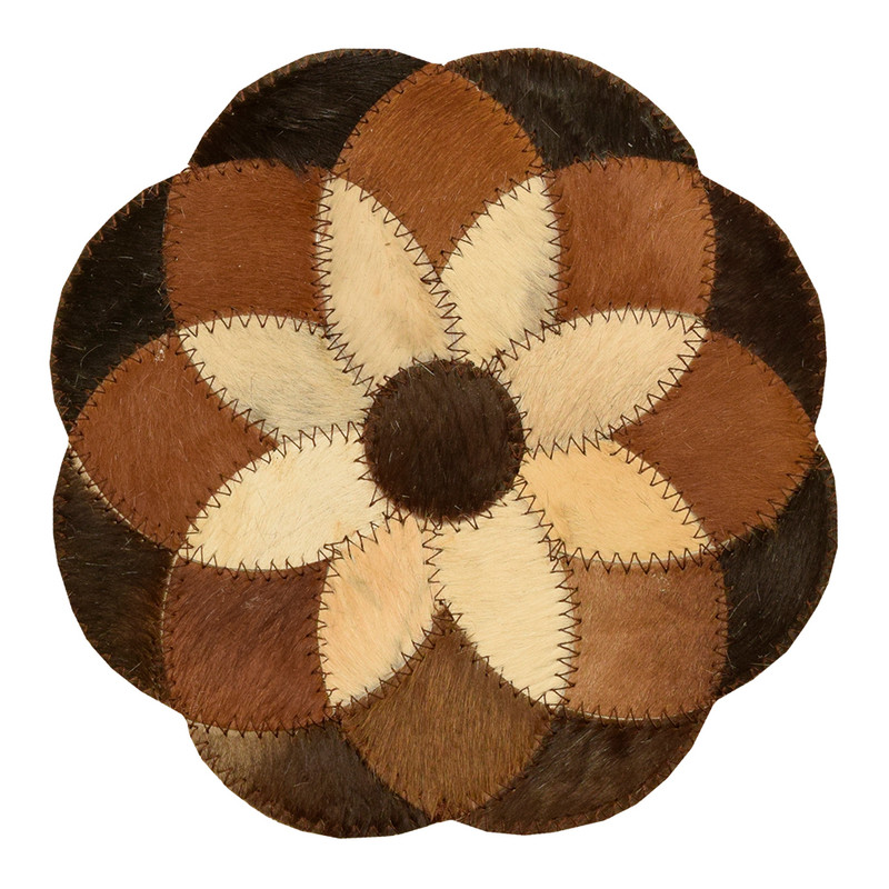 رومیزی کلاژ چرم و پوست مدل گل کد 0040