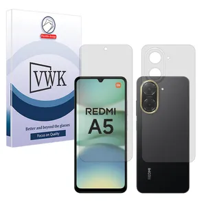 VWK Tough model matte screen protector suitable for Xiaomi Redmi A5 4G mobile phone along with the back protector
