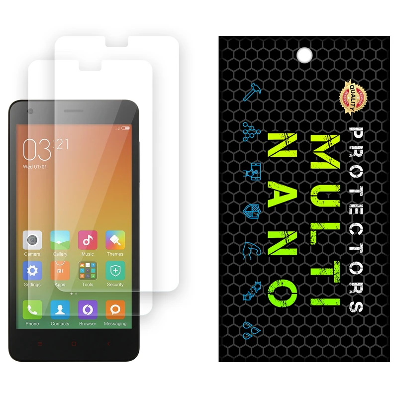 محافظ صفحه نمایش شفاف مولتی نانو مدل X-S2N مناسب برای گوشی موبایل شیائومی Redmi 2 Pro بسته دو عددی