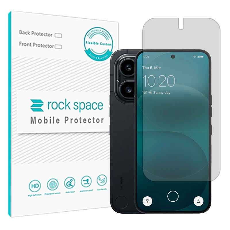 محافظ صفحه نمایش شفاف راک اسپیس مدل هیدروژلی مناسب برای گوشی موبایل ناتینگ Phone 4a Pro