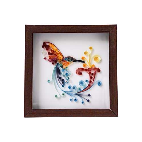 تابلو ملیله کاغذی طرح مرغ مگس خوار