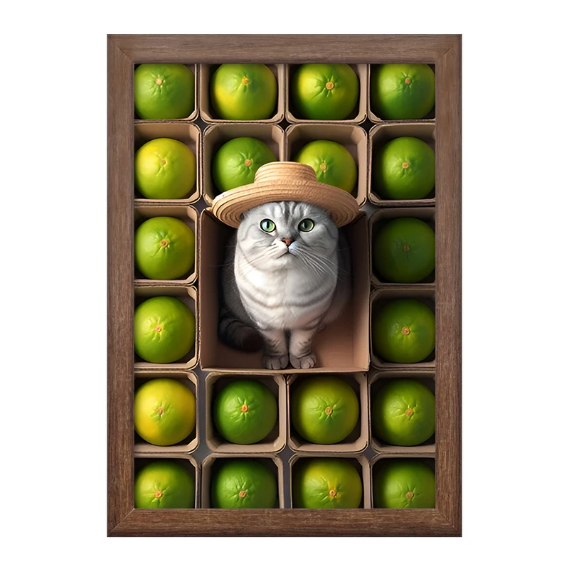 تابلو خندالو طرح گربه بامزه کد F7951