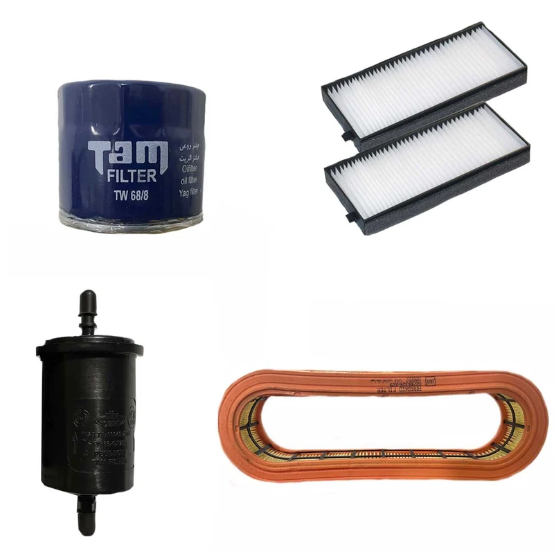 فیلتر روغن تام مدل TW68/8 مناسب برای ساینا به همراه فیلتر هوا و کابین و فیلتر سوخت