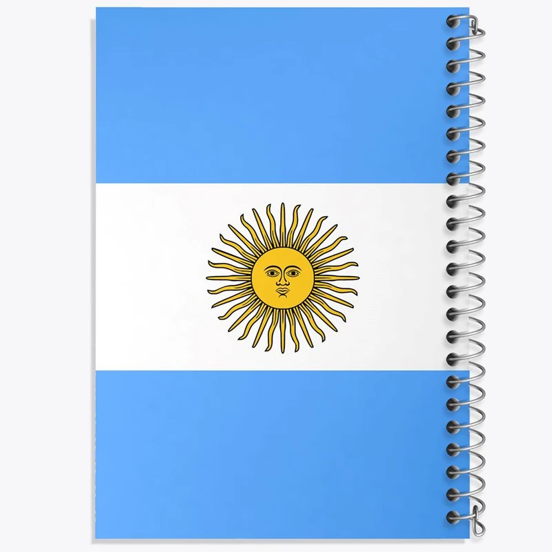 دفتر ژورنال نویسی 50 برگ خندالو مدل نقطه ای طرح پرچم آرژانتین   کد 1976