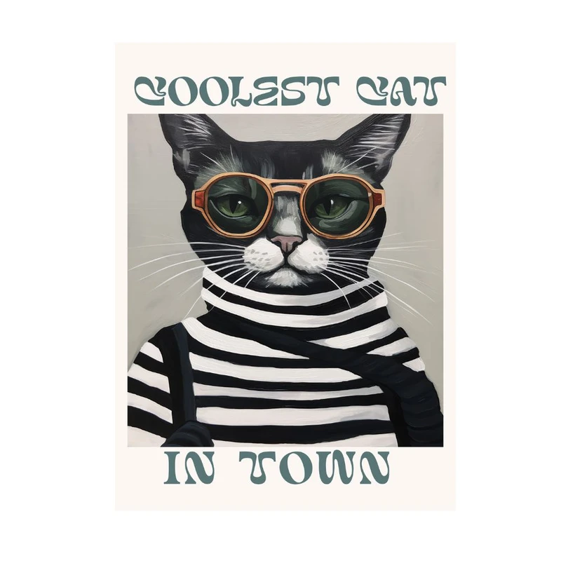 پوستر مدل باحال ترین گربه شهر