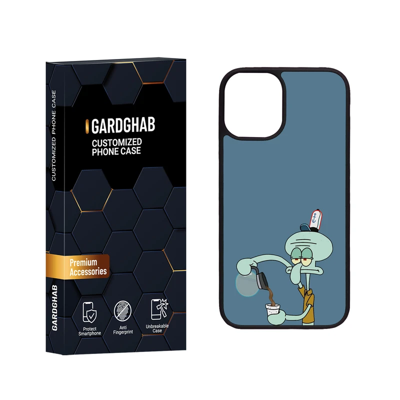 کاور گارد قاب مدل دور ژله ای پشت گلس فانتزی مناسب برای گوشی موبایل اپل iPhone 12 Mini