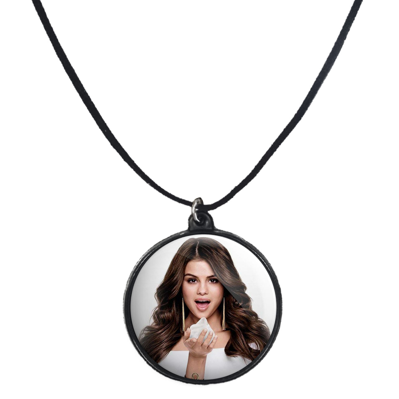 گردنبند پرمانه طرح سلنا گومز کد pmb.1112jpg مدل دو طرفه