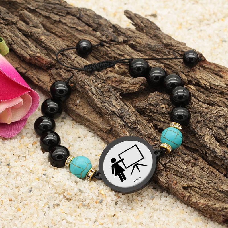 دستبند زنانه ناکسیگو طرح آموزگار کد BR3988