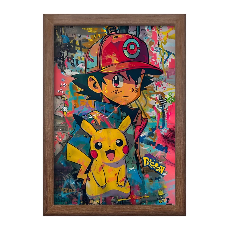 تابلو خندالو طرح انیمه پوکمون (pokemon) کد F6930