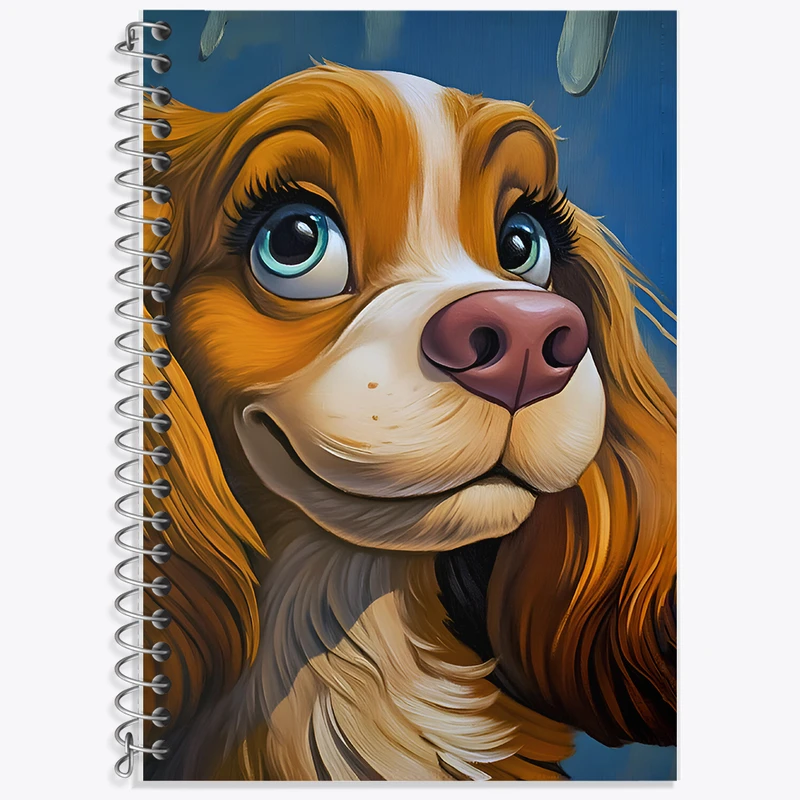 دفتر زبان 50 برگ خندالو مدل دو خط طرح سگ بامزه کد F6956