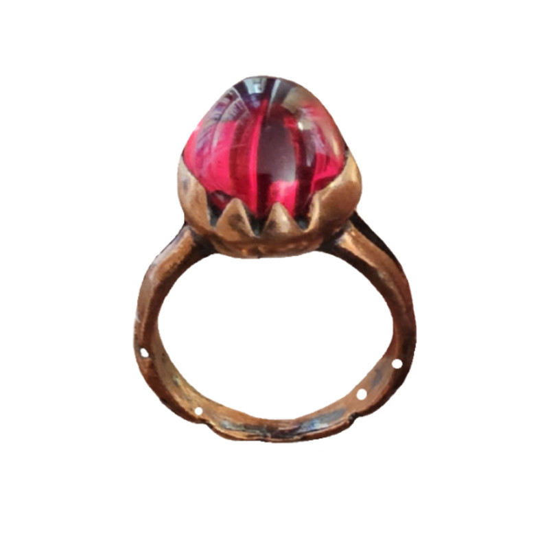 انگشتر دست‌ساز زنانه مدل مسی کد S244