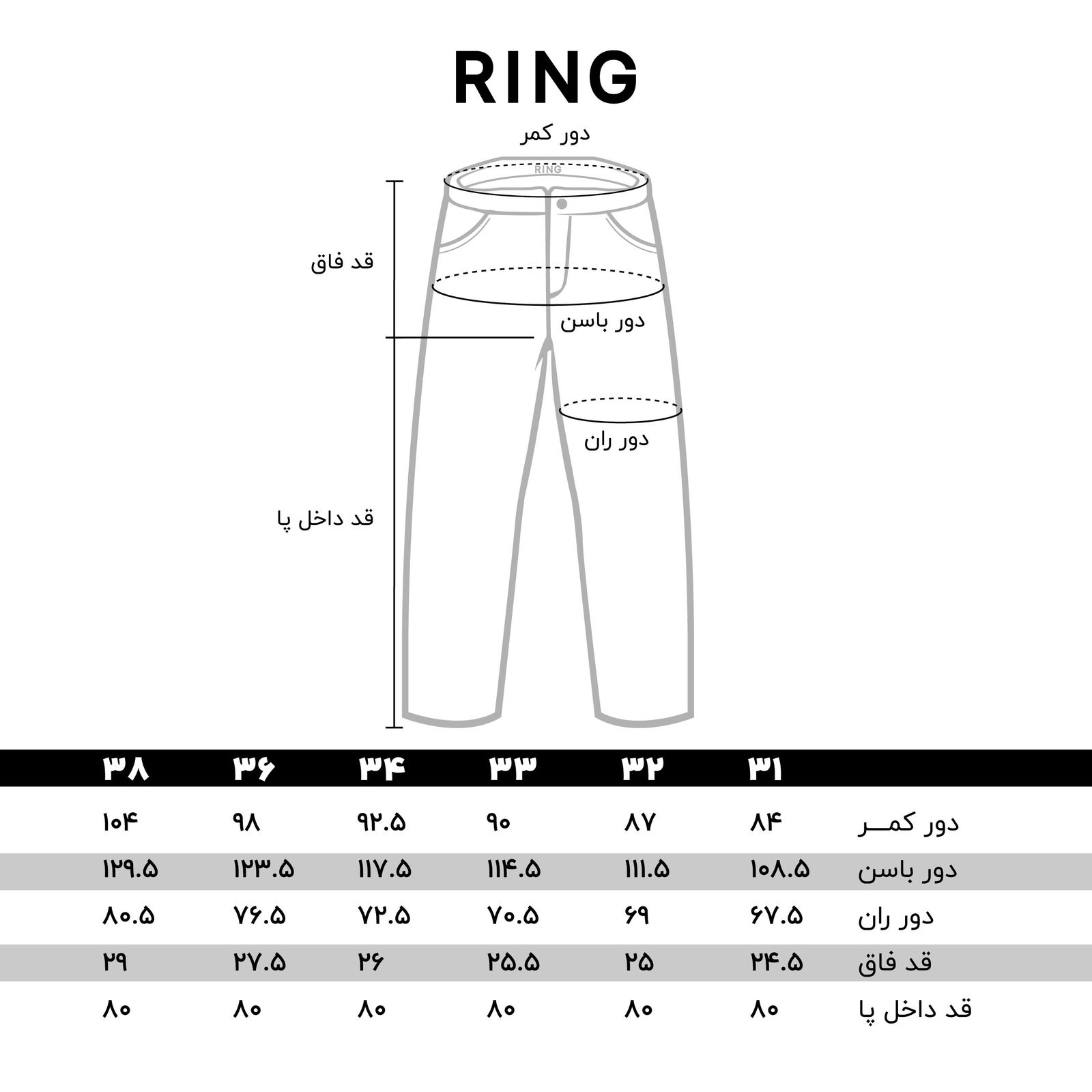 شلوار جین مردانه رینگ مدل PMD00886-1014 -  - 7