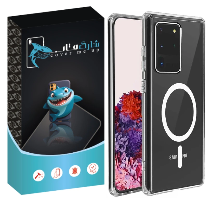 کاور شارک قاب مدل مگ سیف مناسب برای گوشی موبایل سامسونگ Galaxy S20 Plus