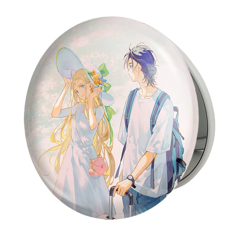 آینه جیبی خندالو طرح اوشینو و شینپی انیمه سامرتایم رندرینگ مدل تاشو کد 24237 