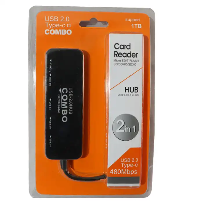 هاب 5 پورت usb کمبو مدل 480Mbps