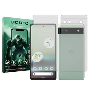 King Kong Tough model transparent screen protector suitable for Google Pixel 6a mobile phone along with the back protector