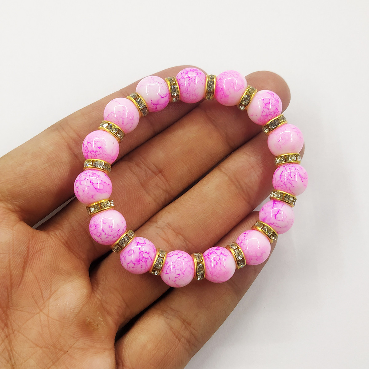 دستبند دخترانه سلین کالا مدل کریستالی کد ce-As2