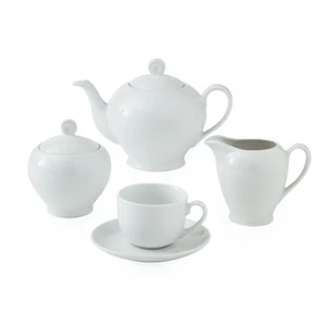 سرویس چای خوری 17 پارچه 6 نفره چینی زرین ایران مدل ایتالیا اف درجه عالی