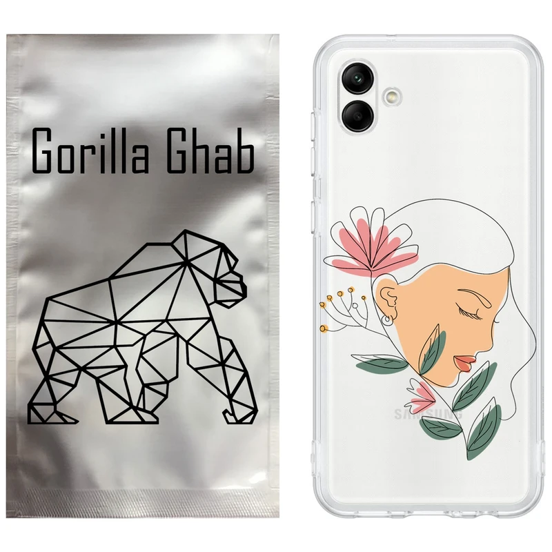 کاور گوریلا قاب مدل CLG کد 53 طرح صورت زن مناسب برای گوشی موبایل سامسونگ Galaxy A04e