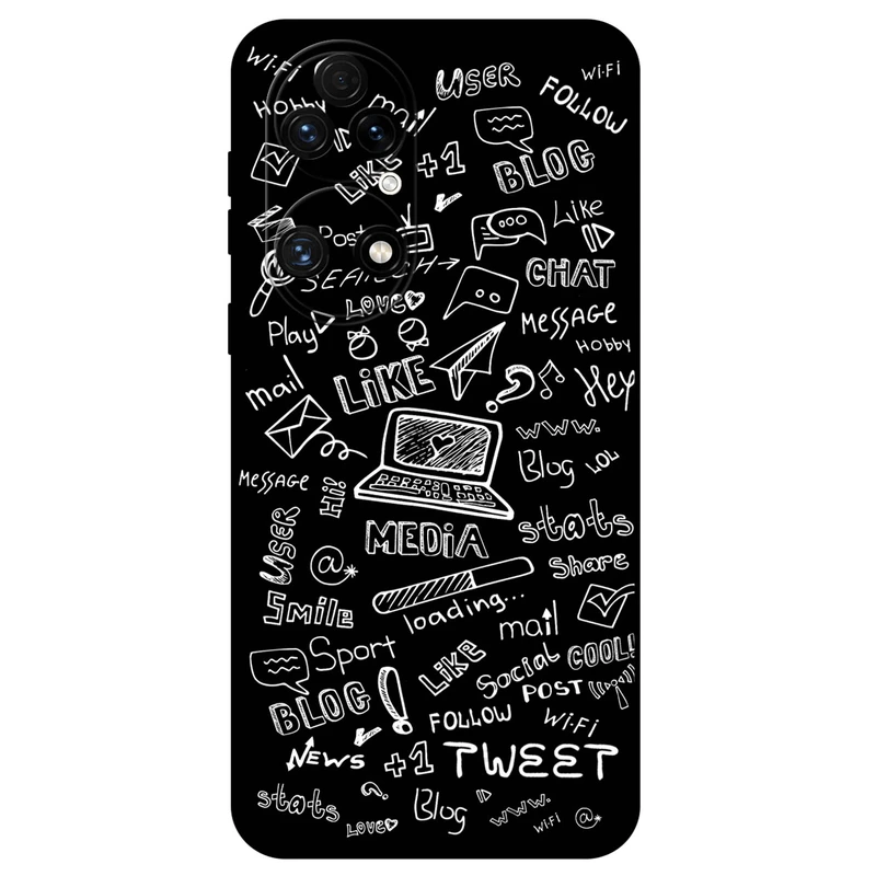 کاور مگافون طرح رسانه های اجتماعی مدل 1898 مناسب برای گوشی موبایل هوآوی P50 / P50E