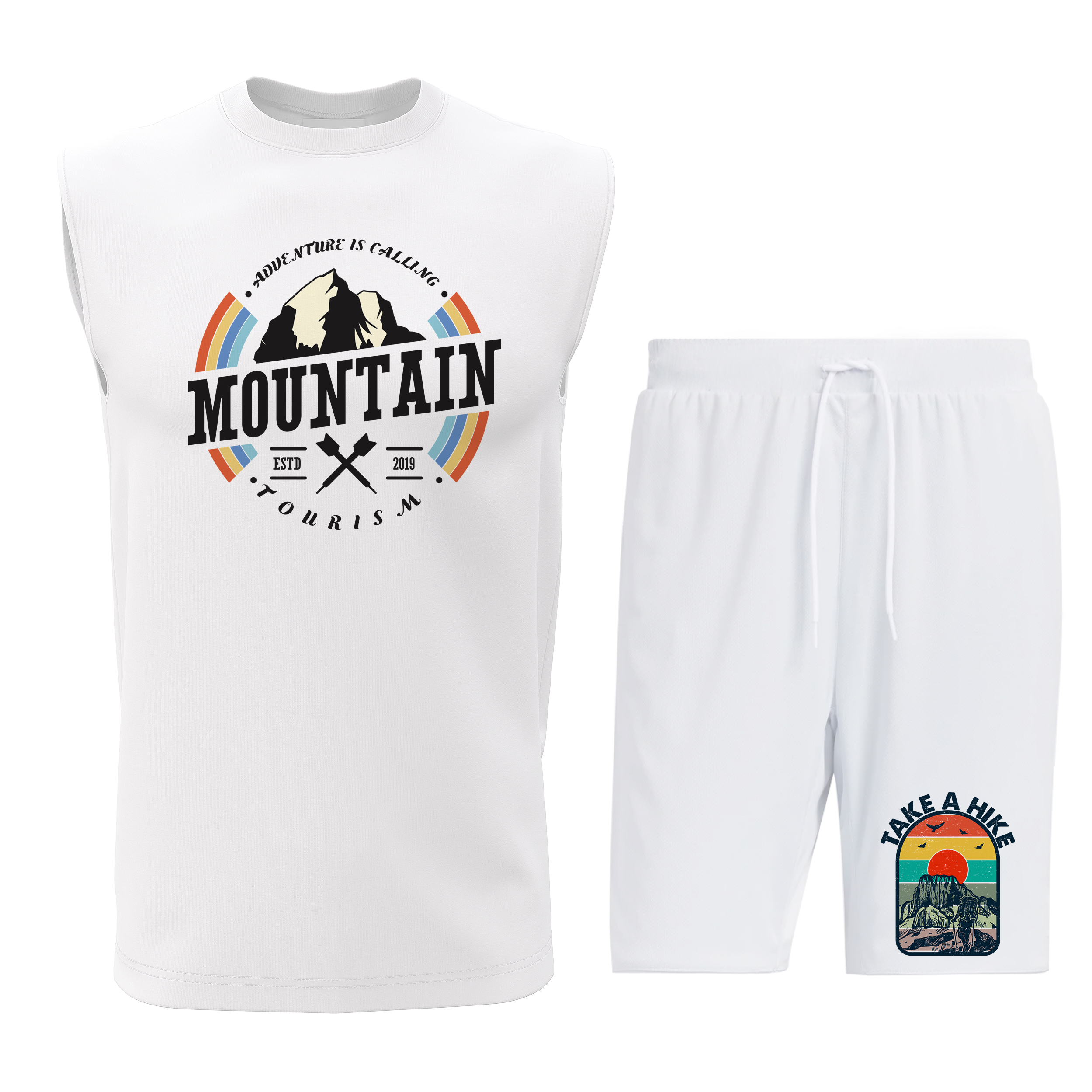 ست تاپ و شلوارک مردانه مدل M064W