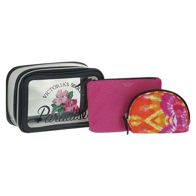 کیف لوازم آرایش زنانه ویکتوریا سکرت مدل پارادایز کد 01 مجموعه 3 عددی