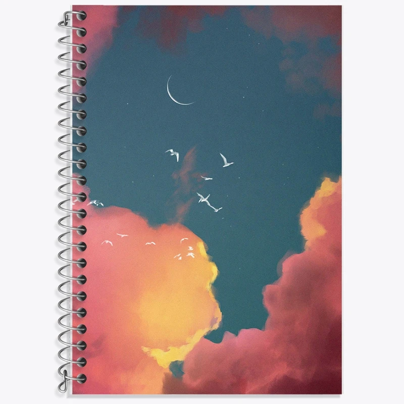 دفتر لغت 50 برگ خندالو طرح آسمان کد F554