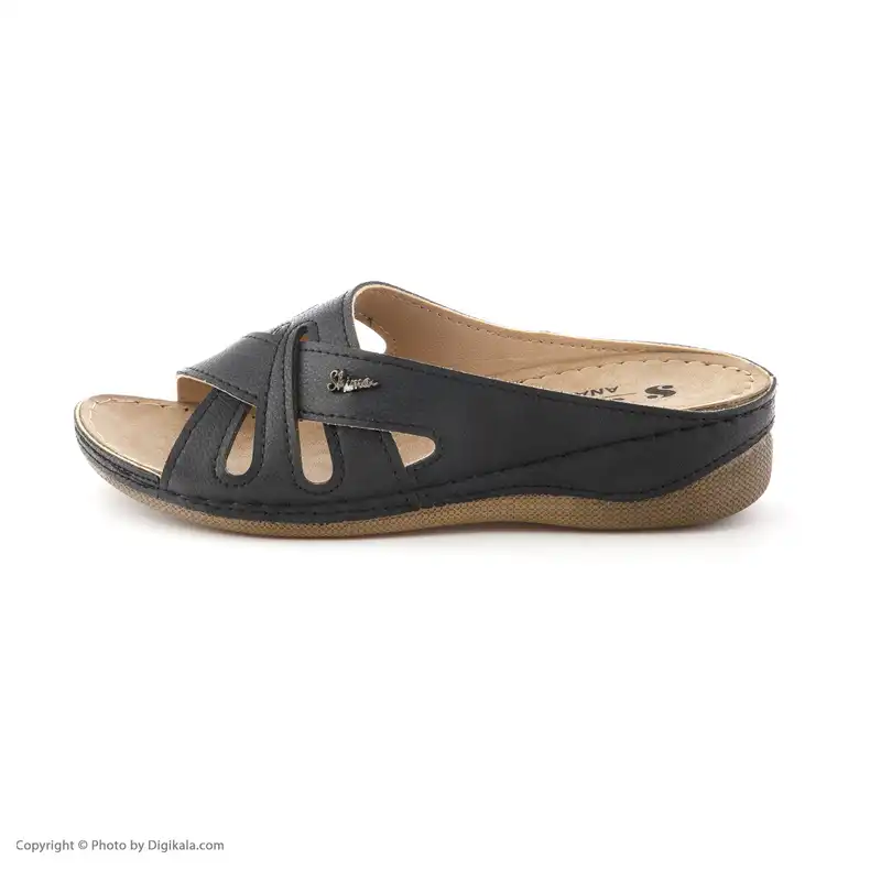 دمپایی زنانه کفش شیما مدل رستا مشکی